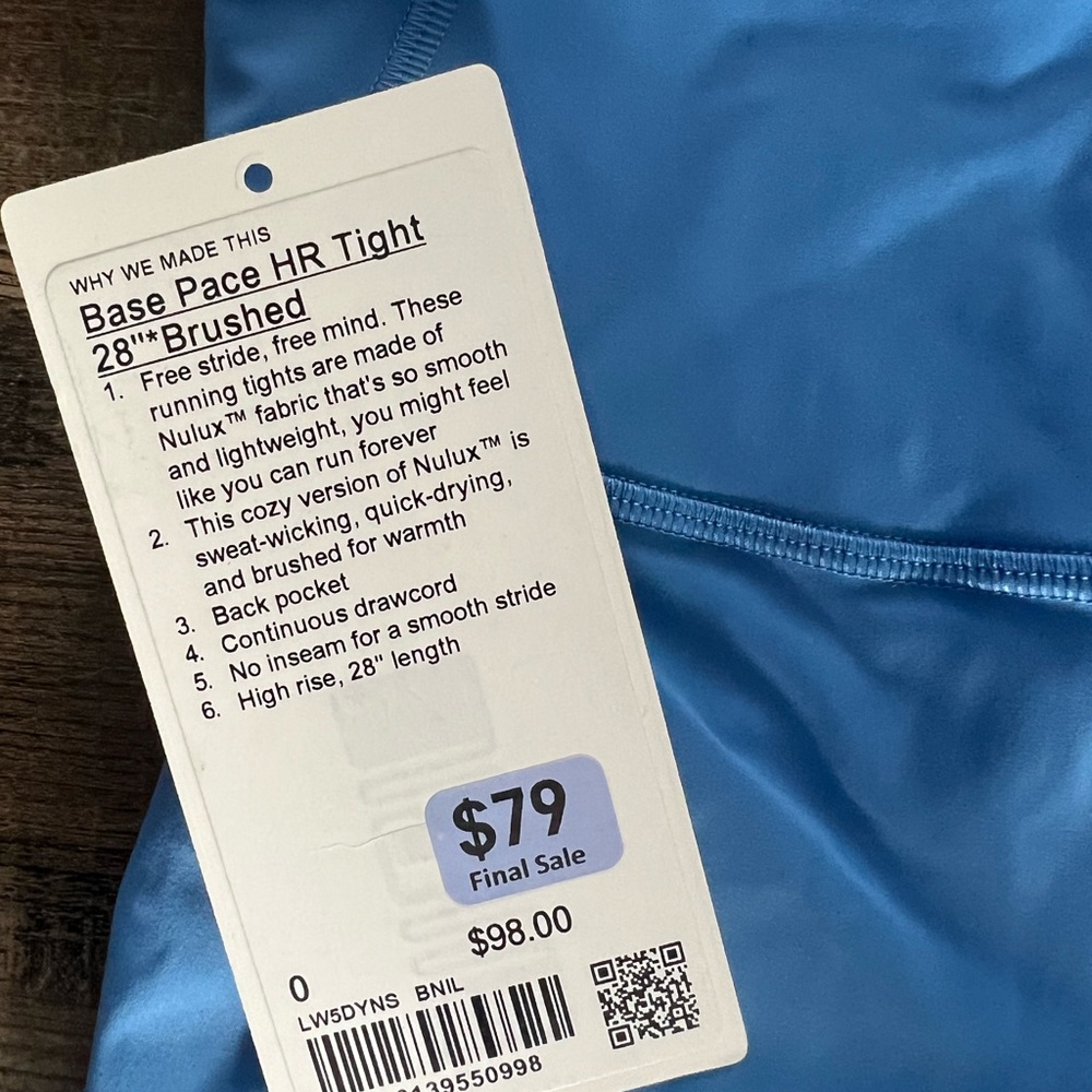 Lululemon high rise 28” Base Pace Tight